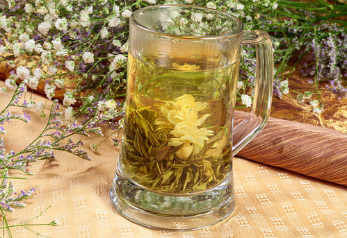 菊花绿茶饮